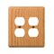 Amerelle Wall Plate, Number of Gangs: 2 gang Oak Wood, Light Finish, Brown 901DDL - alternate 1